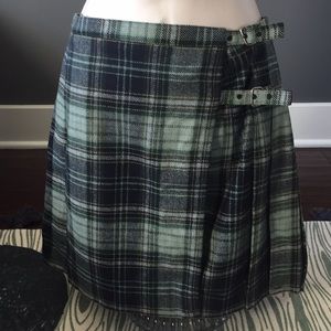 Wool plaid J. Crew skirt